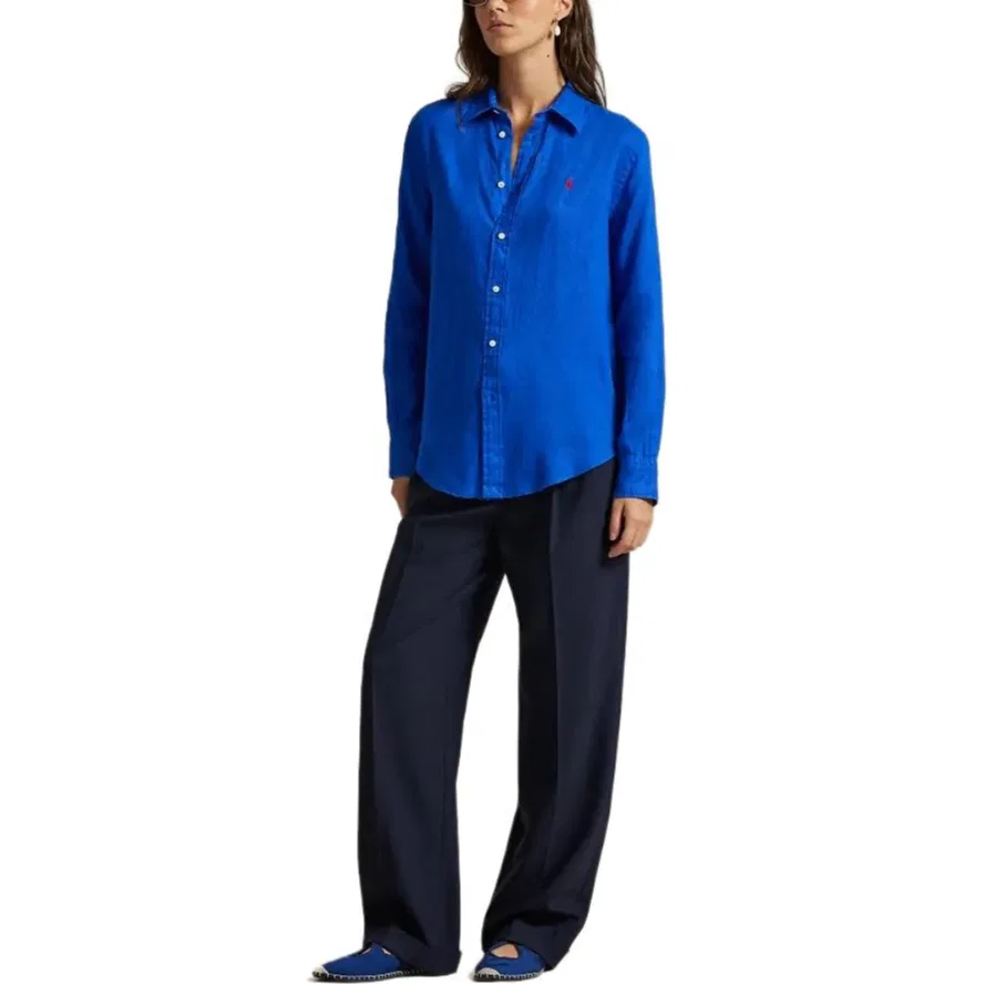 Рубашка Polo Ralph Lauren Royal Blue с логотипом — фото 3
