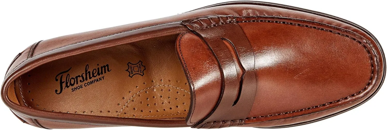 Мужские лоферы Florsheim Berkley Flex Penny Loafer Slip On, Cognac — фото 2