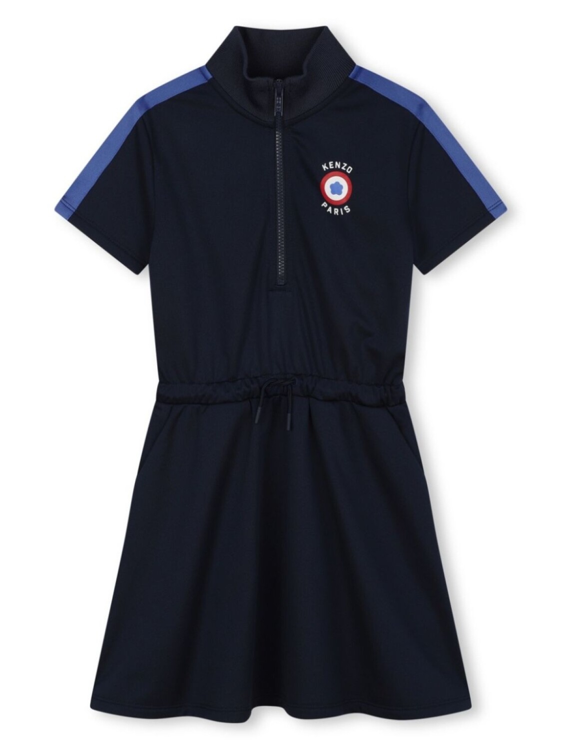 

Kenzo Kids платье с кулиской и логотипом, синий