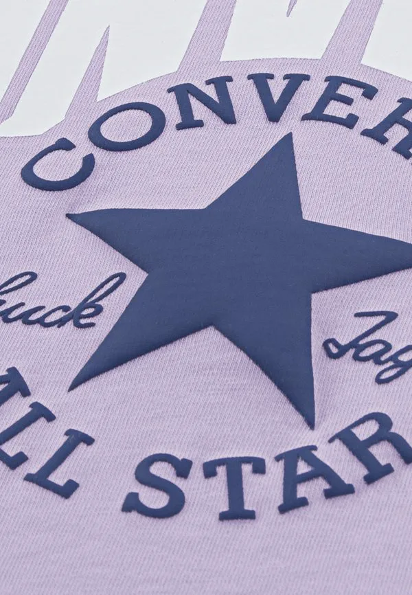Футболка с принтом в виде множества ярких цветов. Converse, Lavender Latte — фото 4