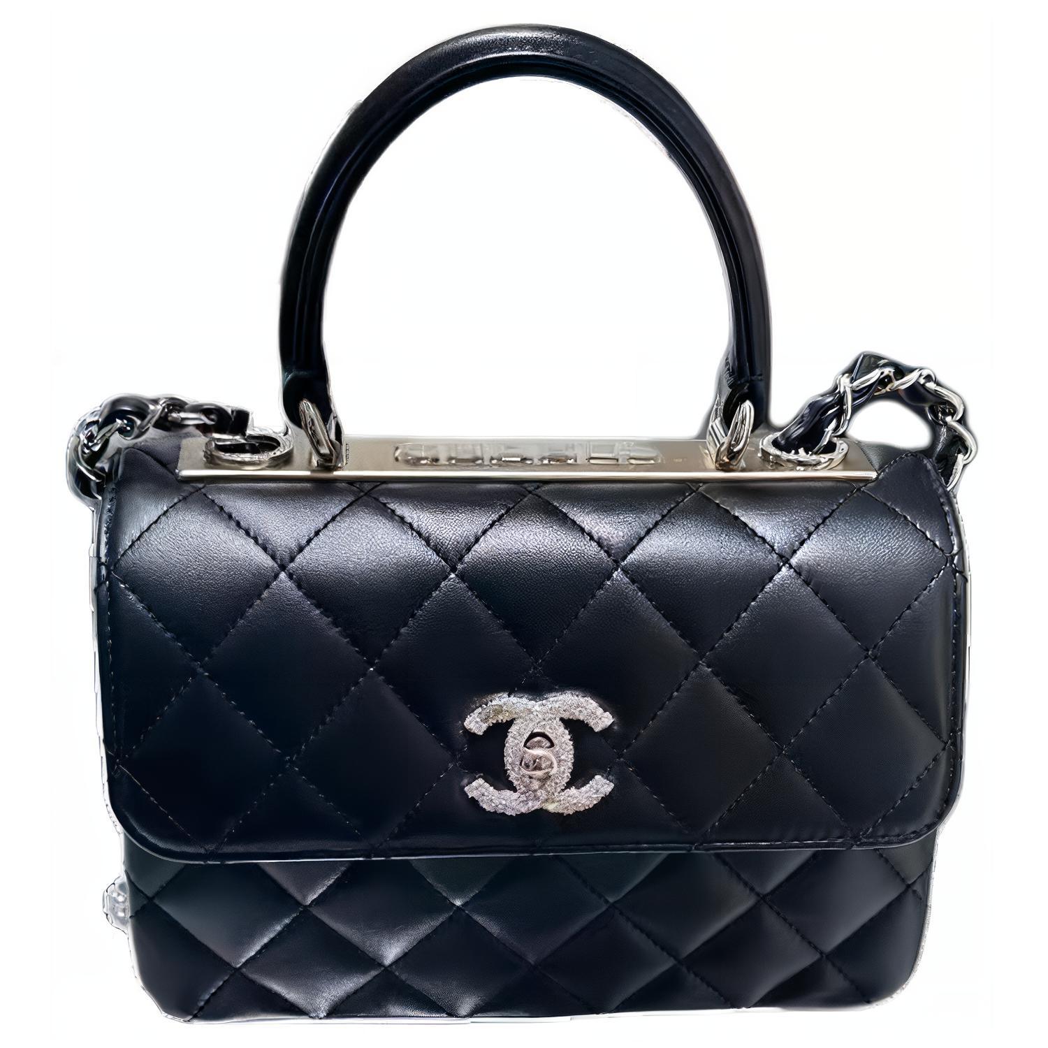 

CHANEL Овчинная сумка с клапаном Сумка через плечо Кроссбоди Женская черная сумка