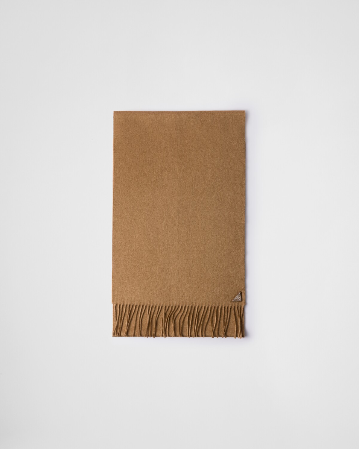 

Шарф из шелка и кашемира Prada, коричневый