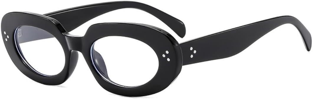 

Солнцезащитные очки с защитой от УФ-излучения UV400 | Толстая оправа, овальная форма с заклепками | Линзы ярких цветов для занятий спортом на открытом воздухе и вождения DSVIGF, C7 Black Clear