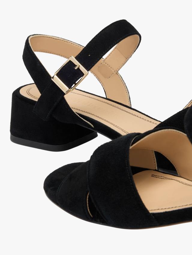 Seaville Suede низкие блочные сандалии Russell & Bromley, Black — фото 4