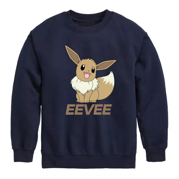 

Мальчики 8-20 флисовая толстовка Pokemon в пастельных тонах с Eevee Licensed Character, синий