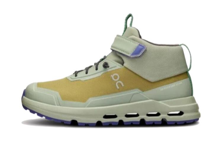 

Кроссовки On Waterproof Kids Outdoor Shoes Kids Mid-top Dark Khaki/slime Green, зеленый