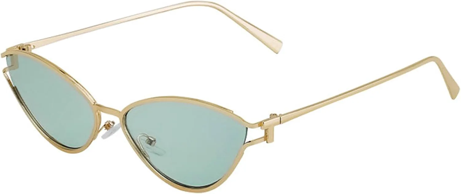 

Солнцезащитные очки Willochra Retro Small Oval для женщин, винтажные металлические солнцезащитные очки в стиле 90-х, мужские солнцезащитные очки «кошачий глаз», C7