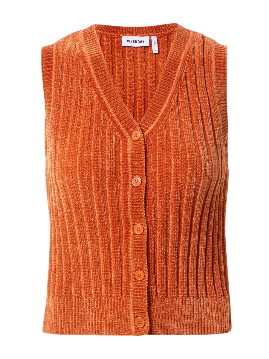 

Вязаный жилет WEEKDAY Mist Chenille, цвет Dark orange
