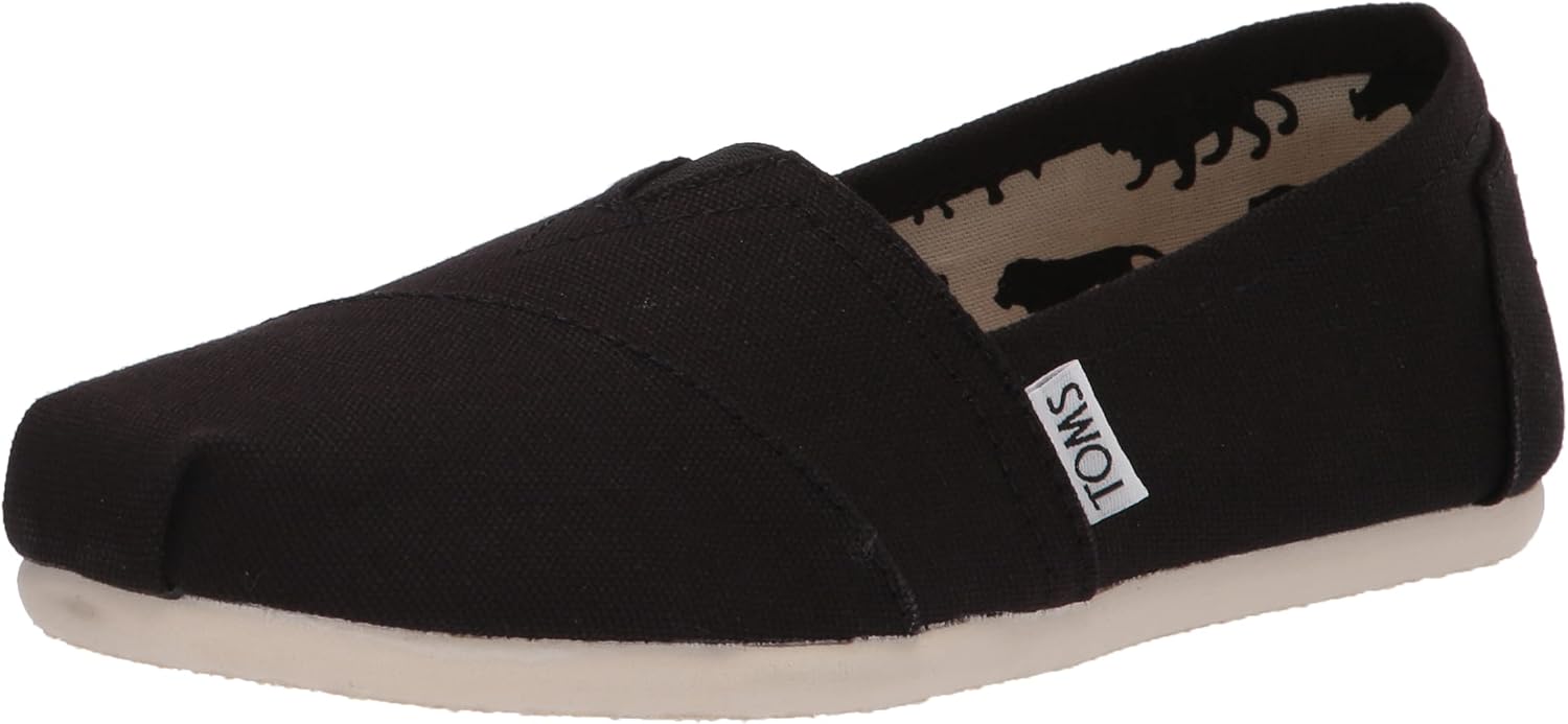 

Классические слипоны TOMS для женщин и мужчин из канвы, черный