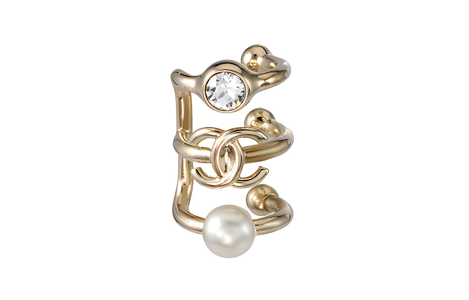 

22c ранневесенние серьги Women's Gold CHANEL, золотой