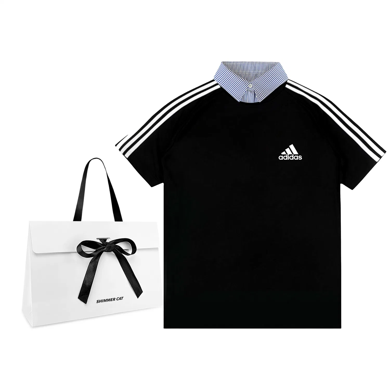 Футболка Adidas с принтом, черная