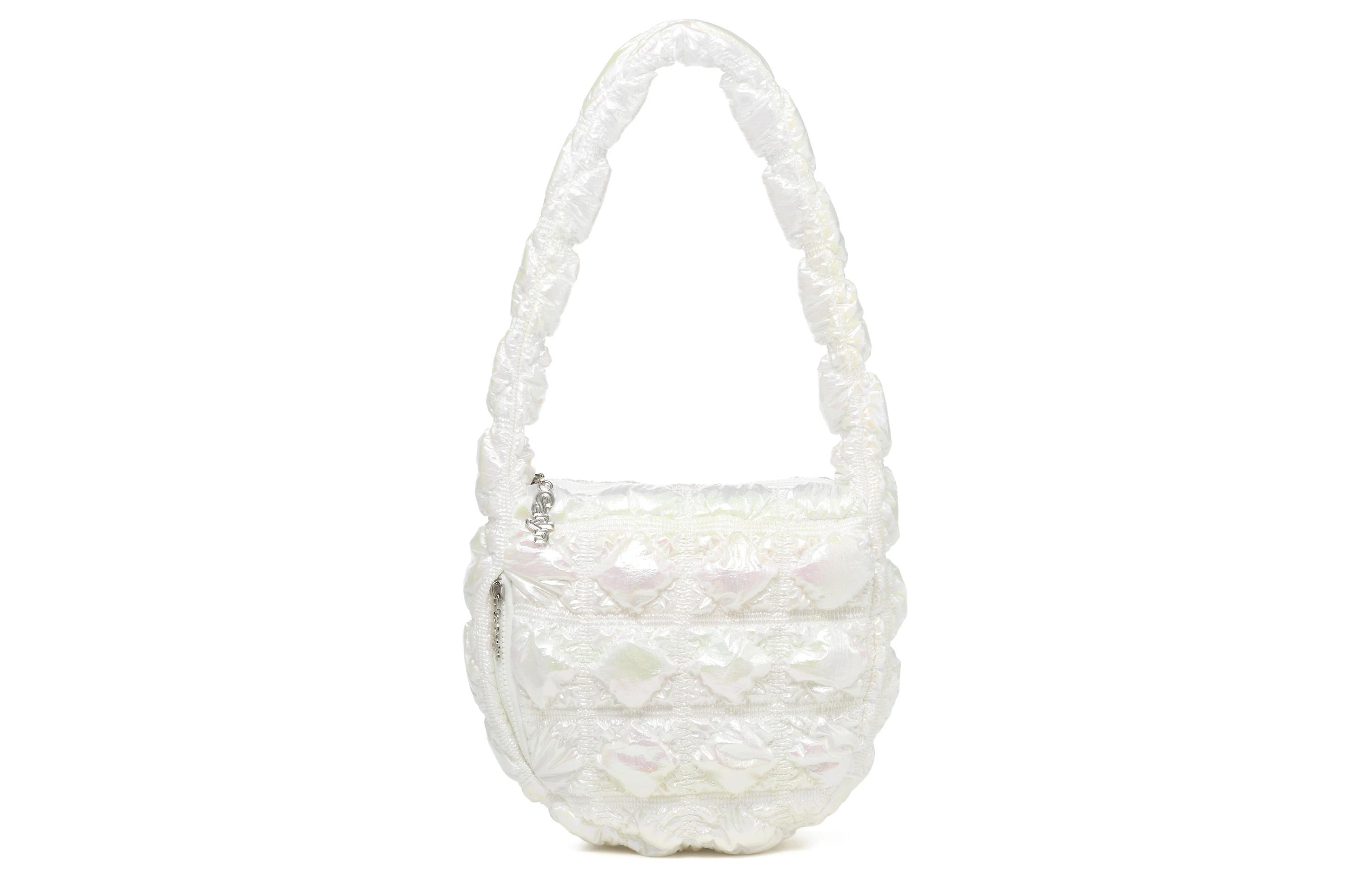 

CARLYN Полиэстеровая облачная сумка через плечо кроссбоди дамская среднего размера белая, White