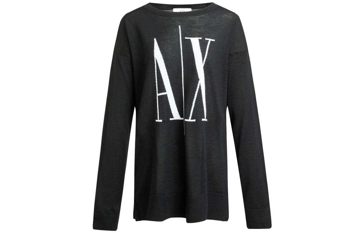 

Свитер с интарсией логотипом ARMANI EXCHANGE, черный