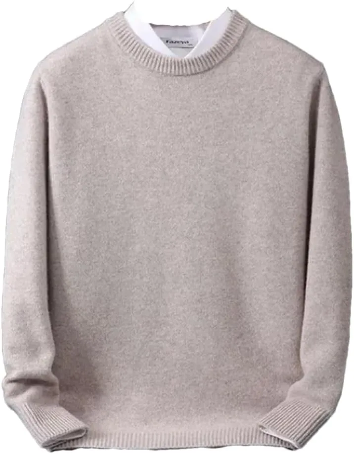 

Мужской оверсайз свитер с длинными рукавами и круглым вырезом