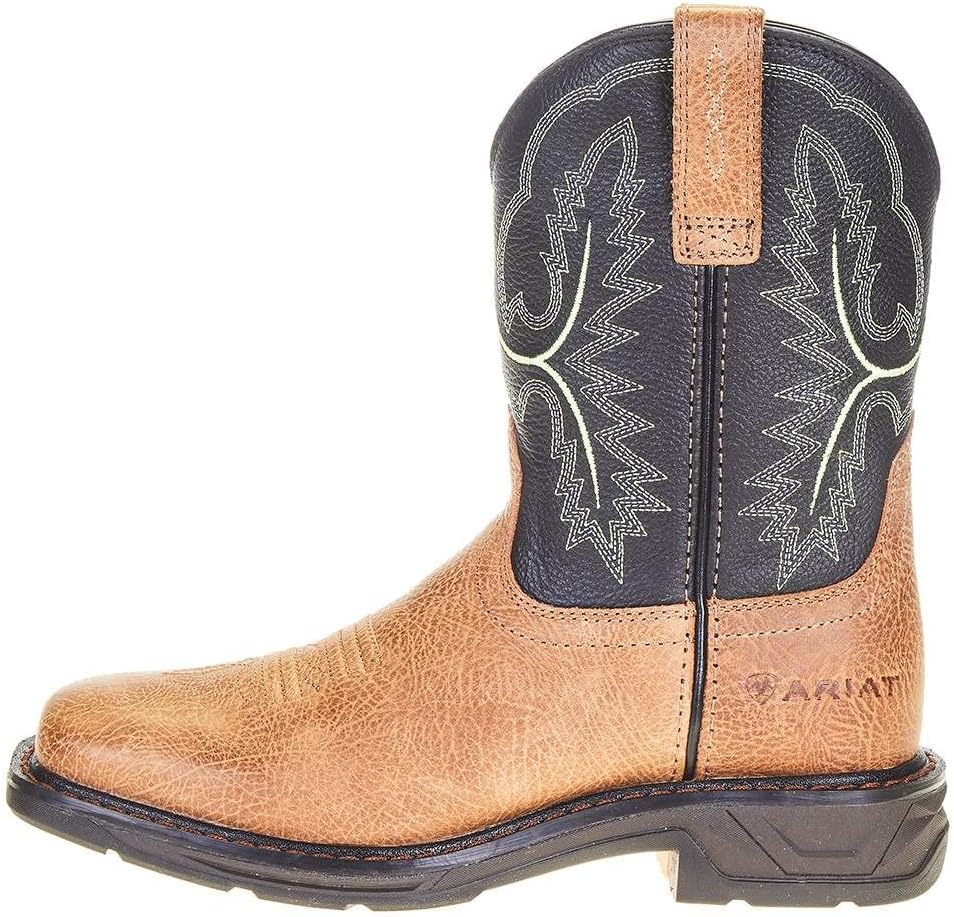 Детские ботинки Ariat Workhog Xt с широким квадратным носком, Brahma Brown/Dragon Fruit — фото 3