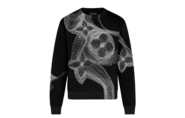 

Новые квартальные продукты LV Sweatshirt Men Black Louis Vuitton, черный
