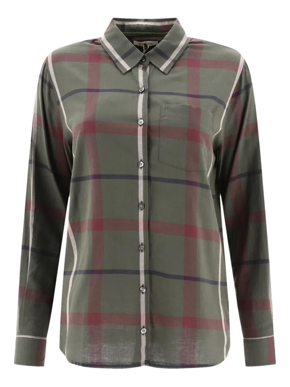 

Рубашка в клетку Oxer Check Barbour, зеленый