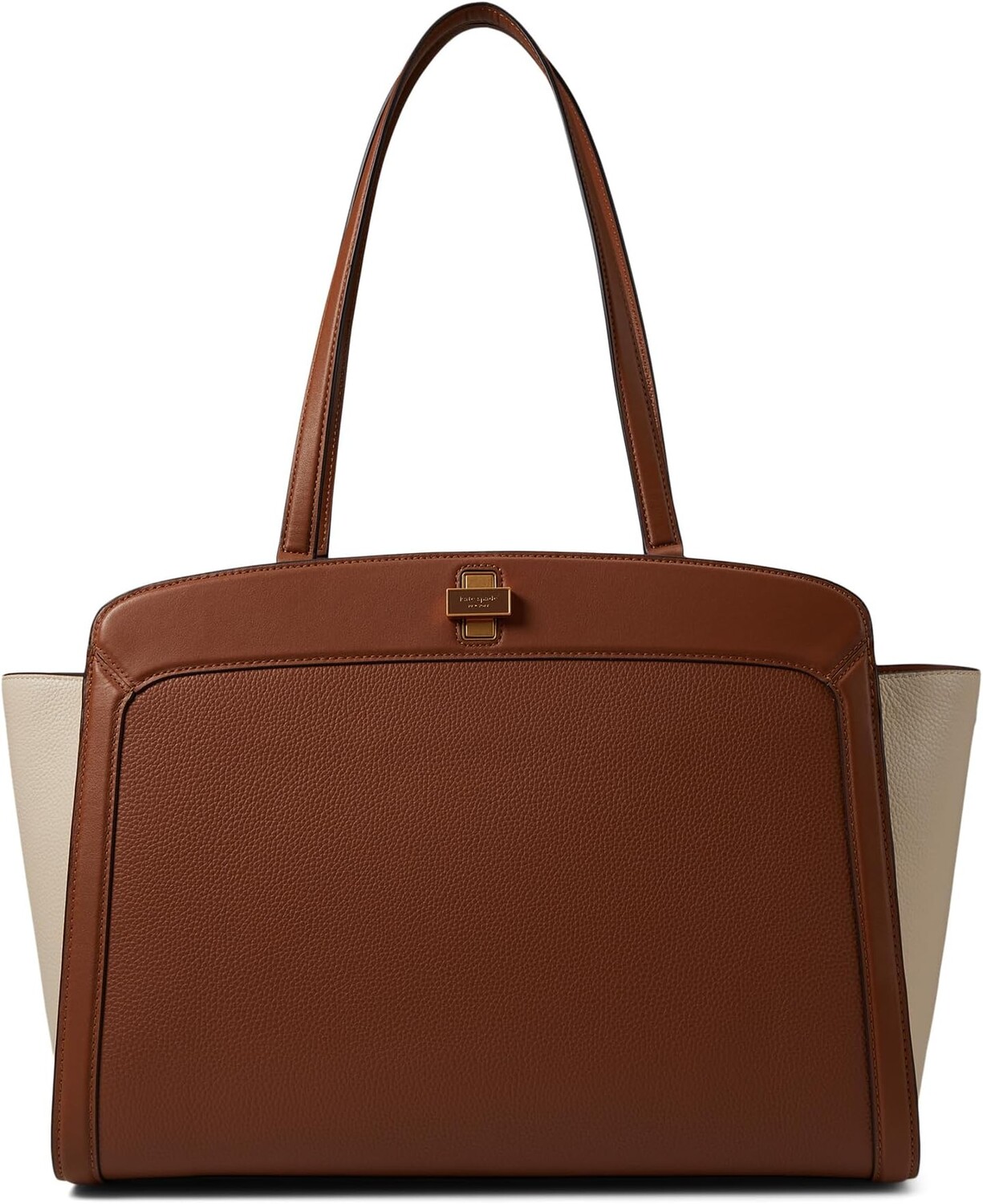 

Сумка Kate Spade New York York Color-Blocked Pebbled and Smooth Leather Large Work Tote, цвет Allspice Cake Multi