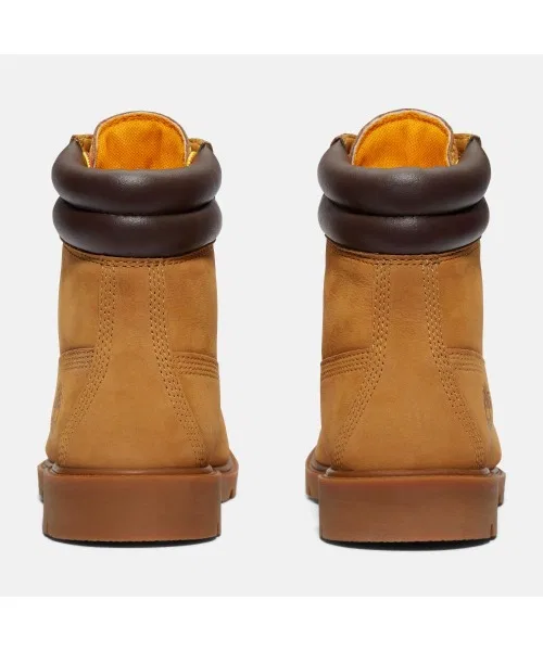Ботинки 6 дюймов водонепроницаемые Timberland на шнуровке из нубука коричневые — фото 4
