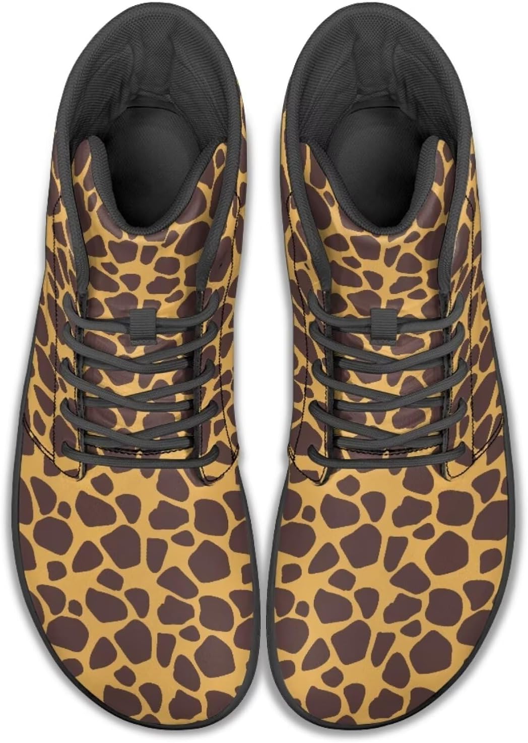 

Мужские кроссовки для бега с высоким верхом и анималистичным принтом, обувь с заземлением, широкие носки, спортивные и повседневные мужские кроссовки Watdotory, Giraffe Print