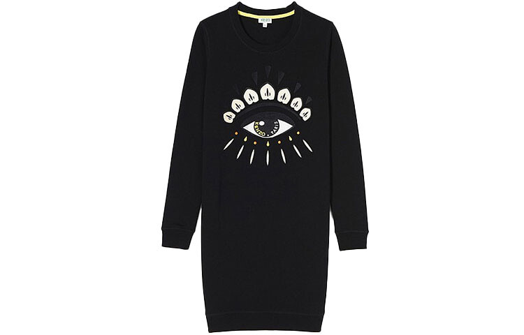 

Платье женское Kenzo с длинными рукавами, черный