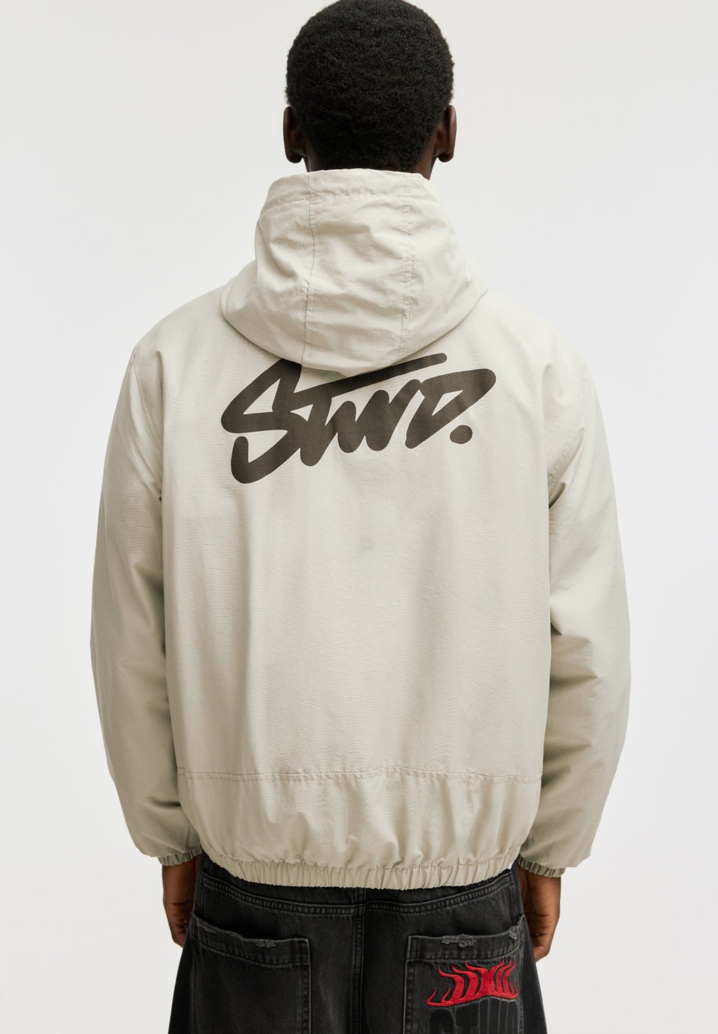 

Летняя куртка HOODED STWD PULL&BEAR, светло-серый