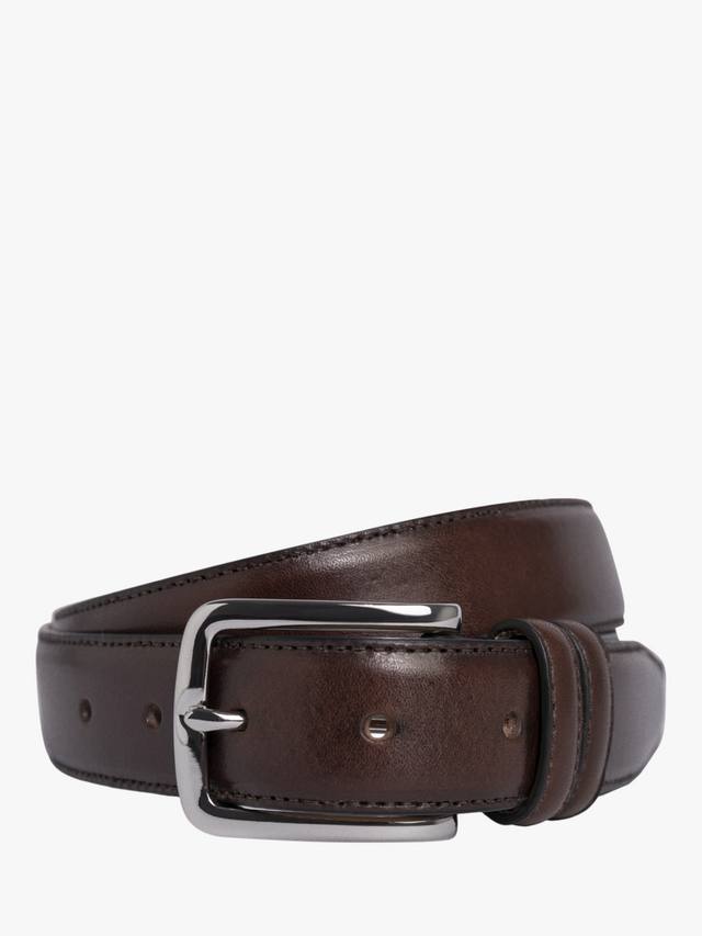 

Полированный кожаный ремень Hackett London, коричневый