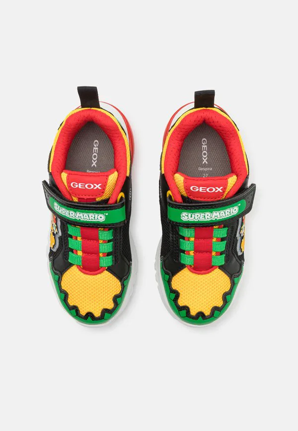 Светящиеся кроссовки nintendo super mario cyberdron boy low Geox, Green/Red — фото 4