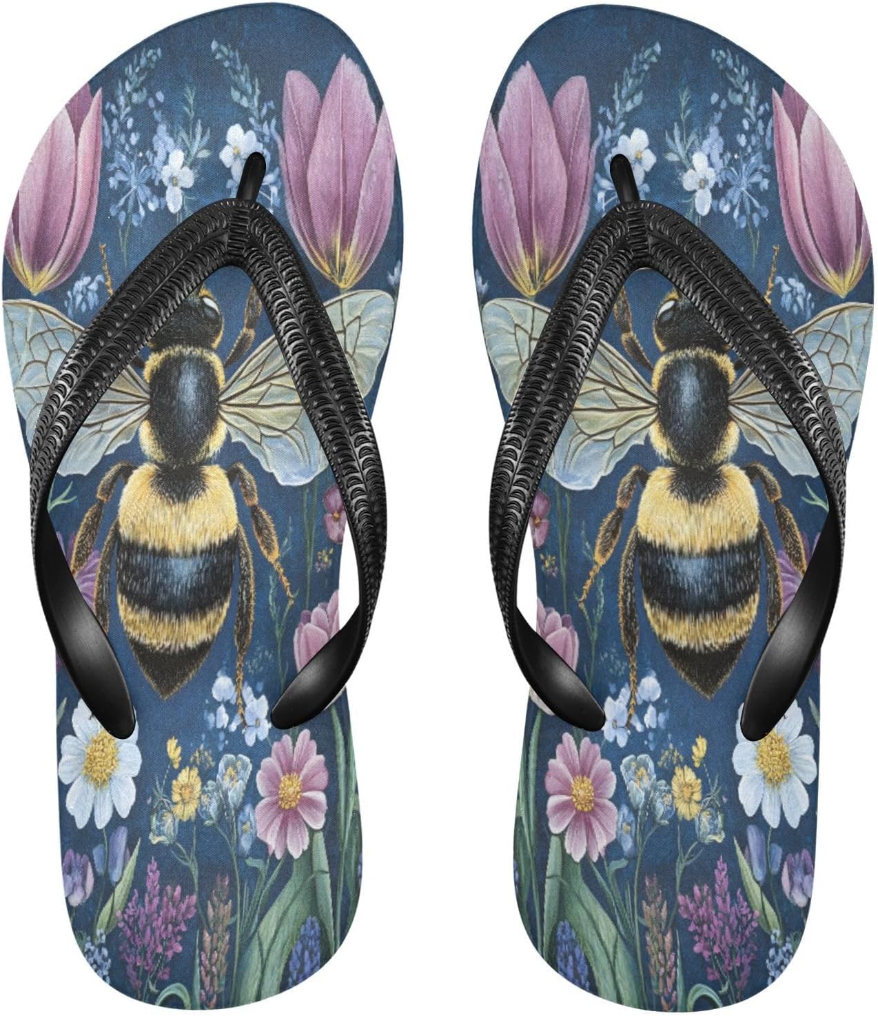 

Женские и мужские шлепанцы с флорой фламинго, женские шлепанцы, мужские сандалии, душевые тапочки, летние нескользящие шлепанцы для плавания, пляжа и ванной Mnsruu, Bee A16965
