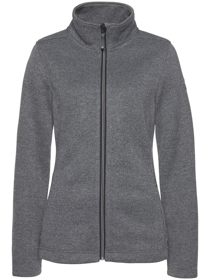 

трикотажная флисовая куртка серого меланжа Polarino