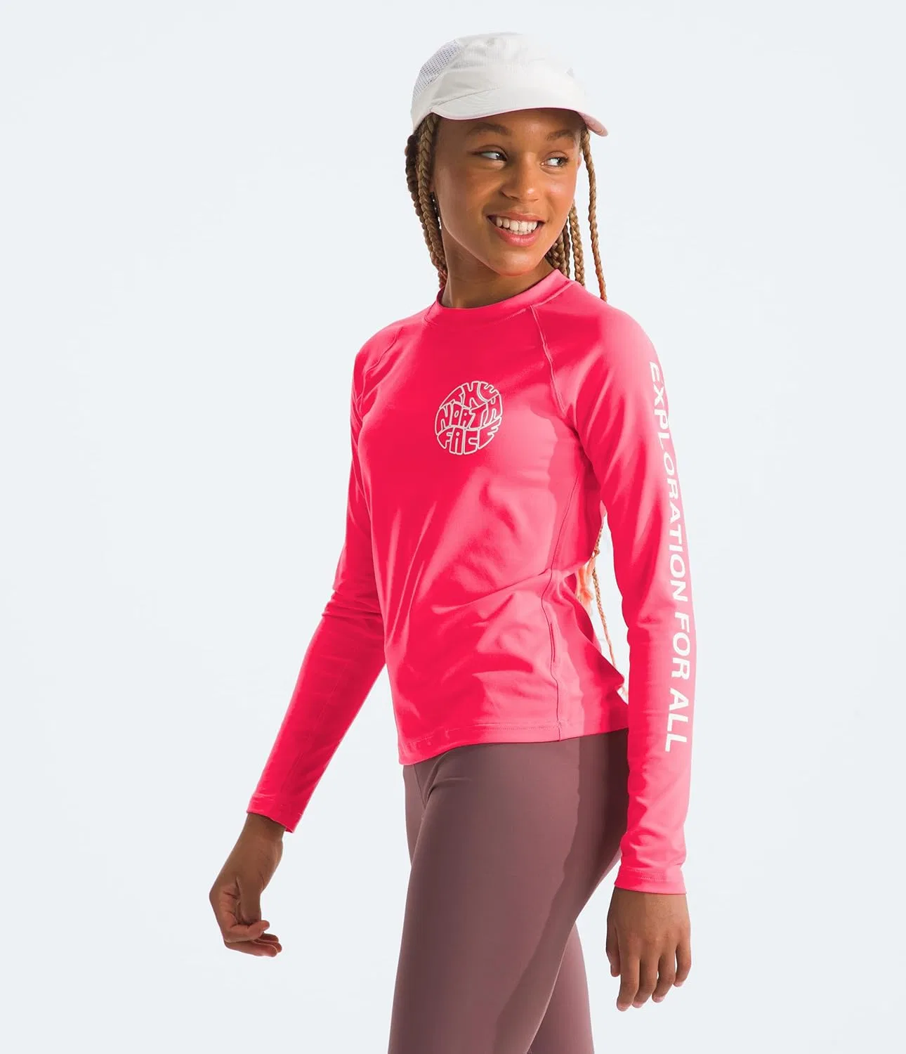 Футболка с длинным рукавом The North Face Kids, цвет Radiant Poppy — фото 3