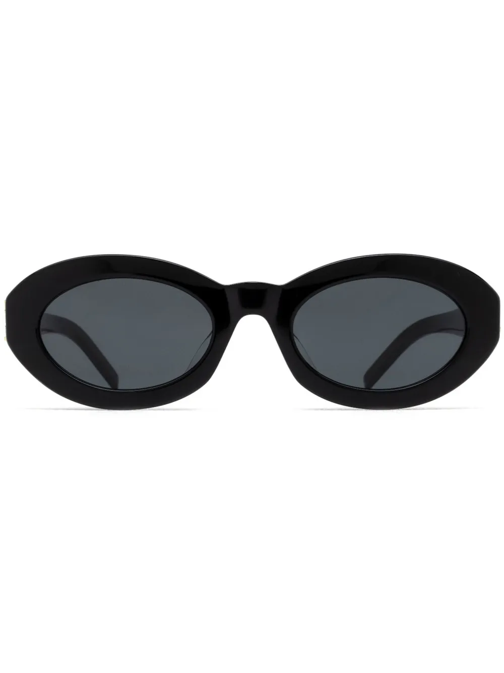 

Солнцезащитные очки в овальной оправе с монограммой Saint Laurent Eyewear, черный