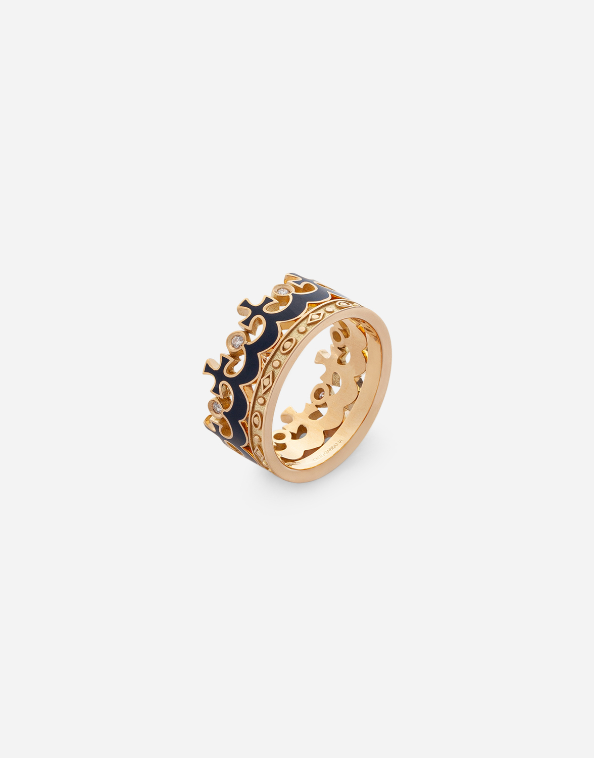 Королевское кольцо из желтого золота 750 пробы с бриллиантами Dolce & Gabbana, золото — фото 3