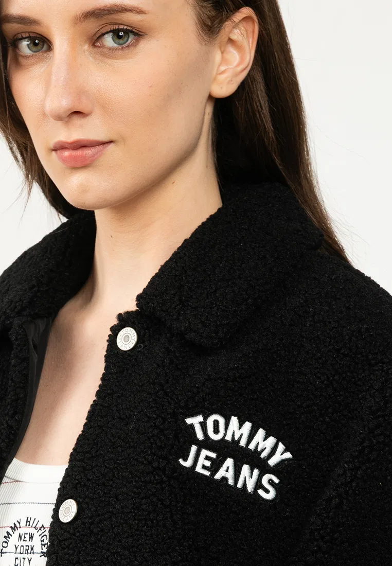 Куртка-бомбер Teddy Varsity, Tommy Jeans Tommy Hilfiger, черный — фото 3