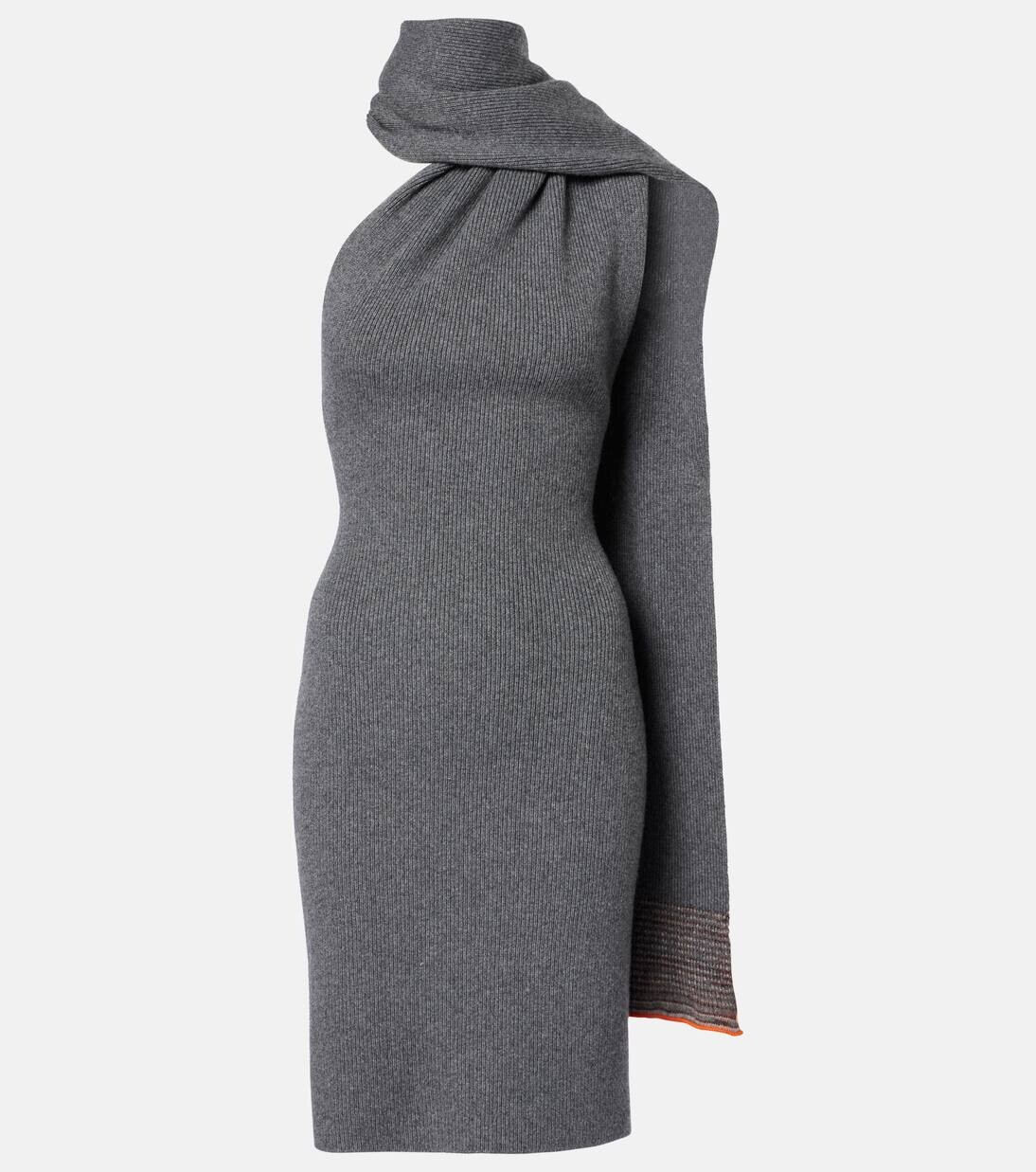 

Мини-платье из смеси шерсти и кашемира Etro, цвет smoke grey