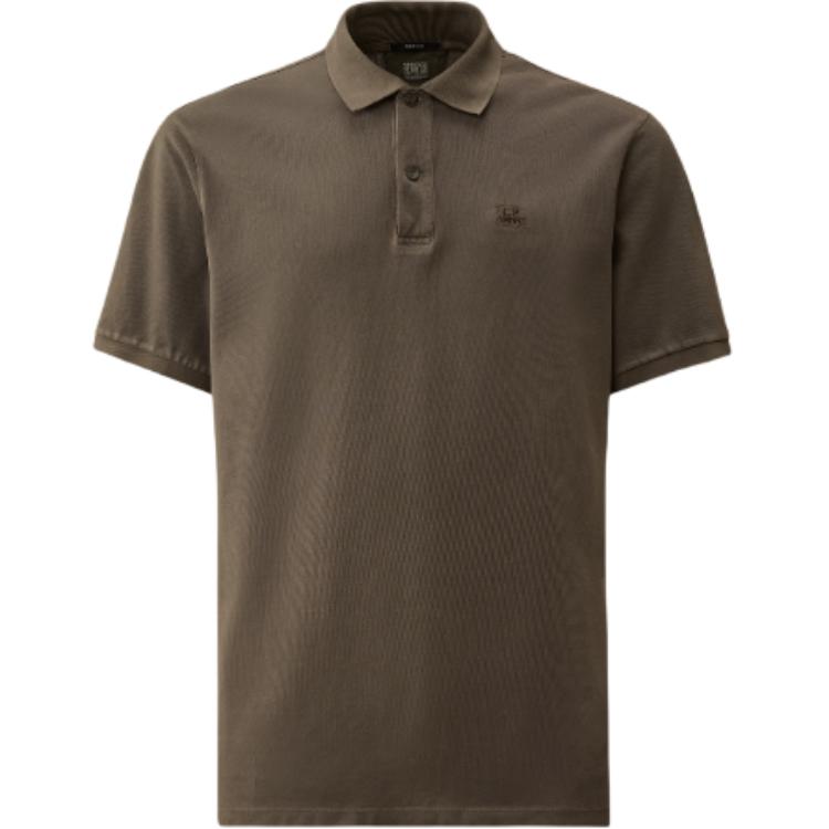 

Футболка-поло C.P. Company с вышитым логотипом C.P.Company, серый