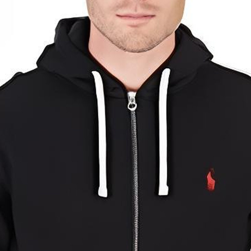 Футболка с вышитым логотипом на молнии Polo Ralph Lauren, черный — фото 3