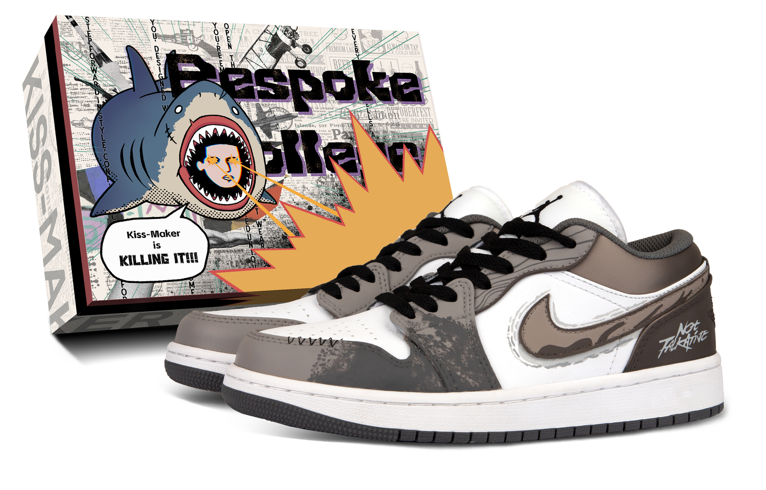 

Air 1 Old Order Slip Resistant Cushioning Low top Детские баскетбольные кроссовки Coffee Unisex Jordan, umber