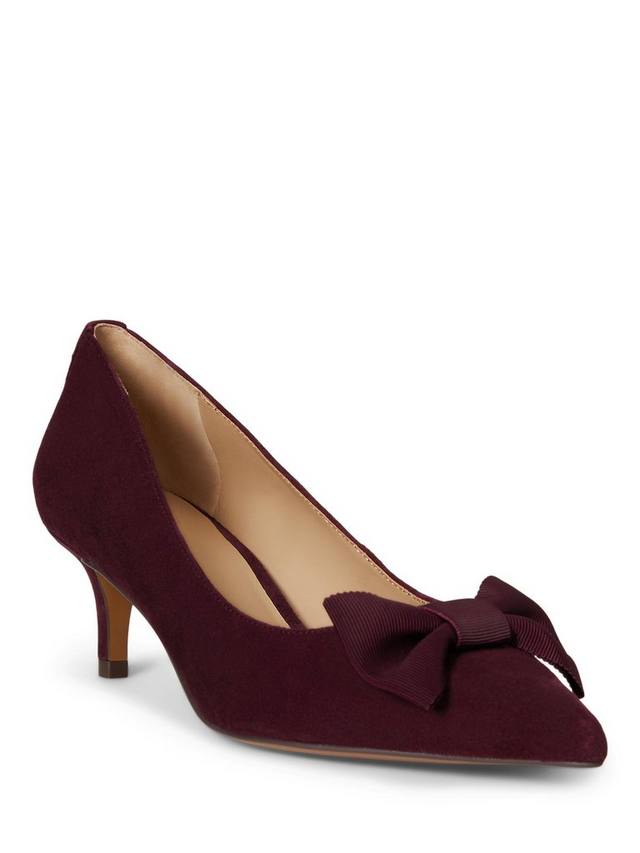 Туфли-лодочки Lauren Adrienne с бантиком Ralph Lauren, Burgundy — фото 2