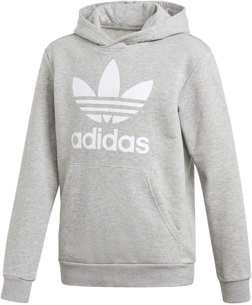 Толстовка Adidas Originals Originals Trefoil, средне-серый меланж/белый
