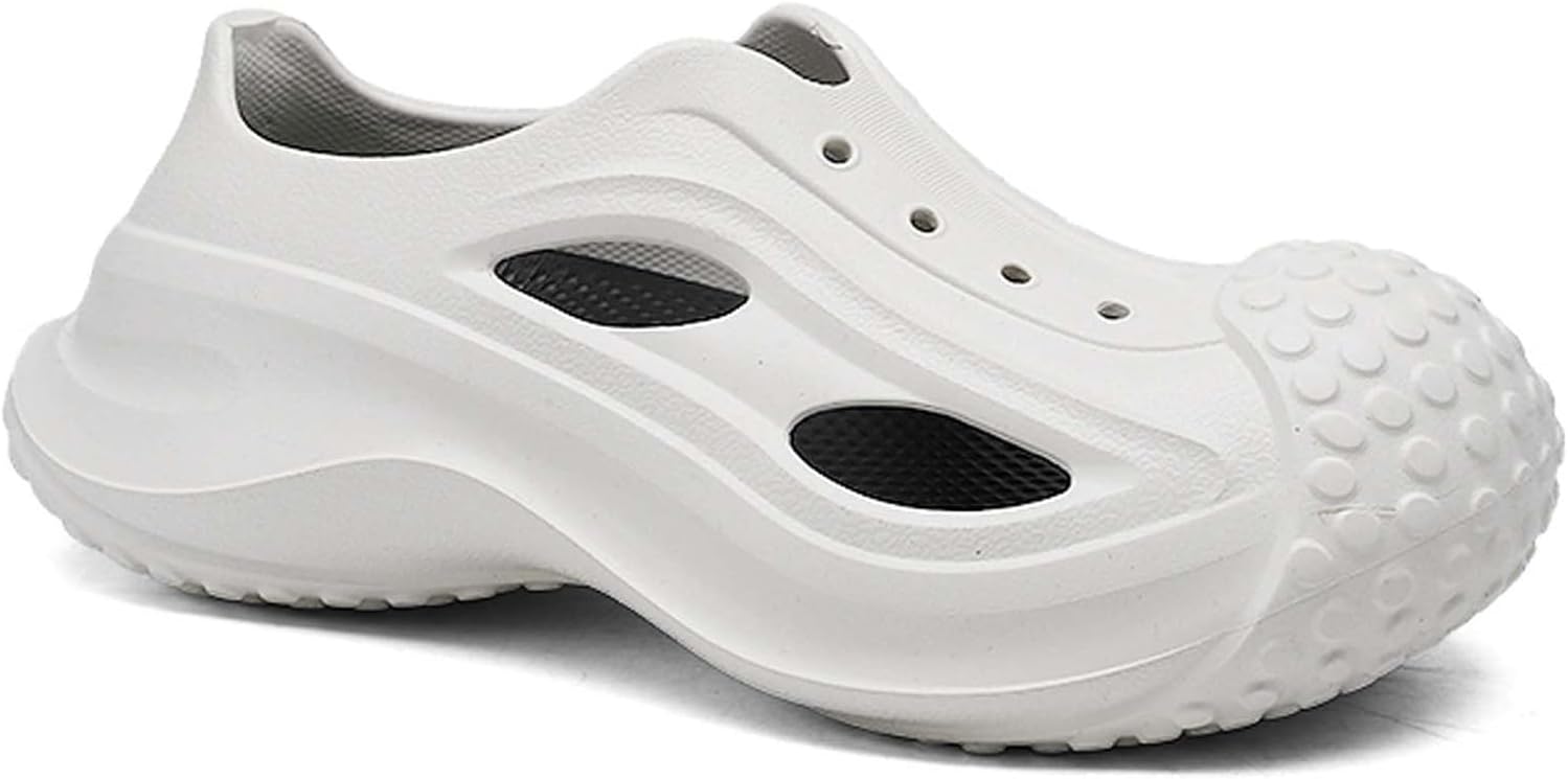 

Женские и мужские садовые сабо сандалии, тапочки с поддержкой свода стопы, для улицы, душа и пляжа, легкая обувь Generic, белый