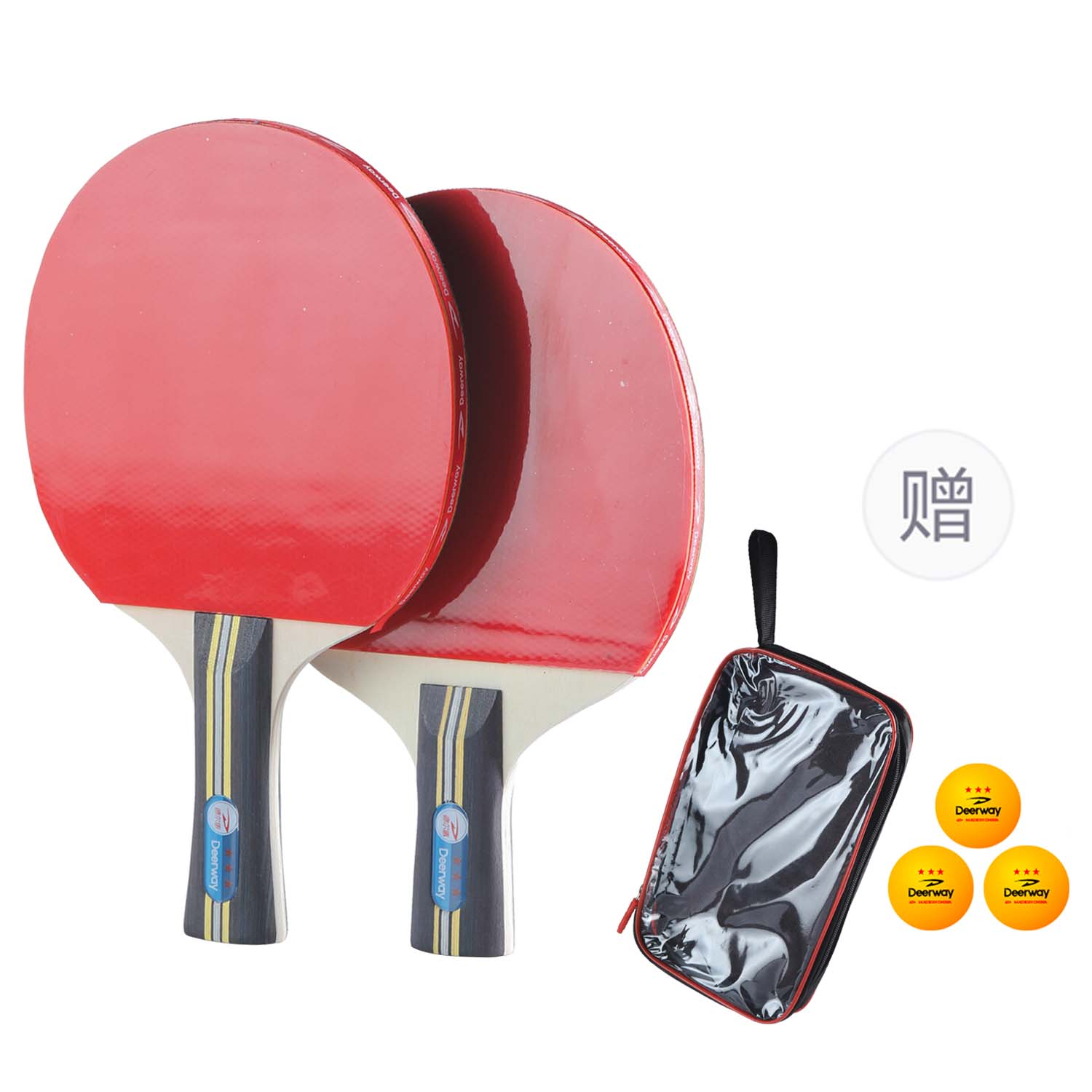 

Ракетка для настольного тенниса Unisex Base Plate Carbon Fiber DEERWAY, shakehand grip+penhold grip[желтый серый]+upgraded racket bag+2 line protectors+3 table tennis balls]