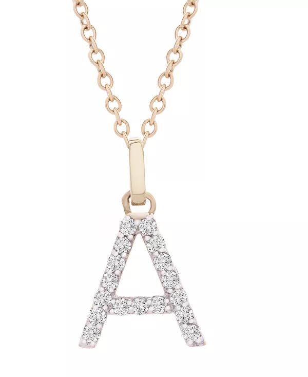 

Ожерелье с бриллиантовой подвеской (1/10 карата) из 14-каратного золота, 17 дюймов + удлинитель 1 дюйм Macy'S, a