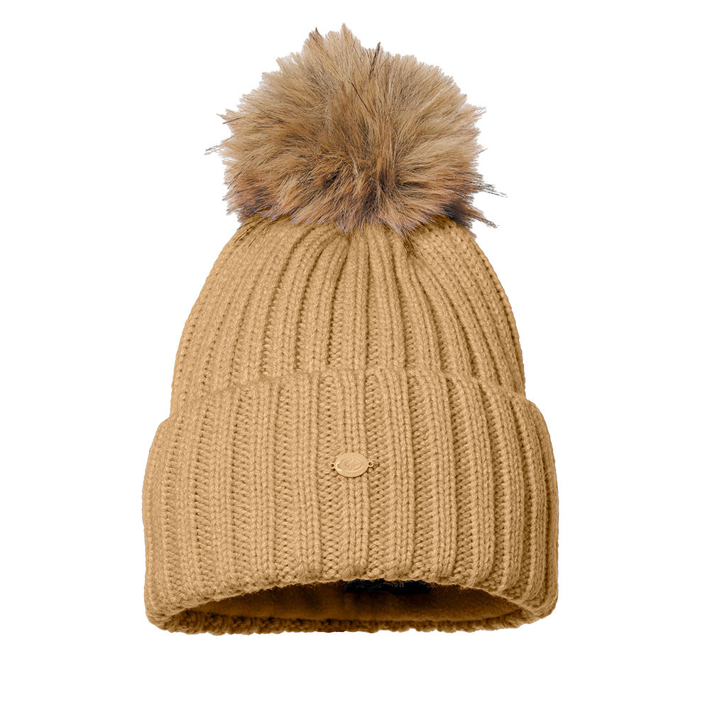 

Шапка Goldbergh Una с помпоном из искусственного меха (женская), Caramello