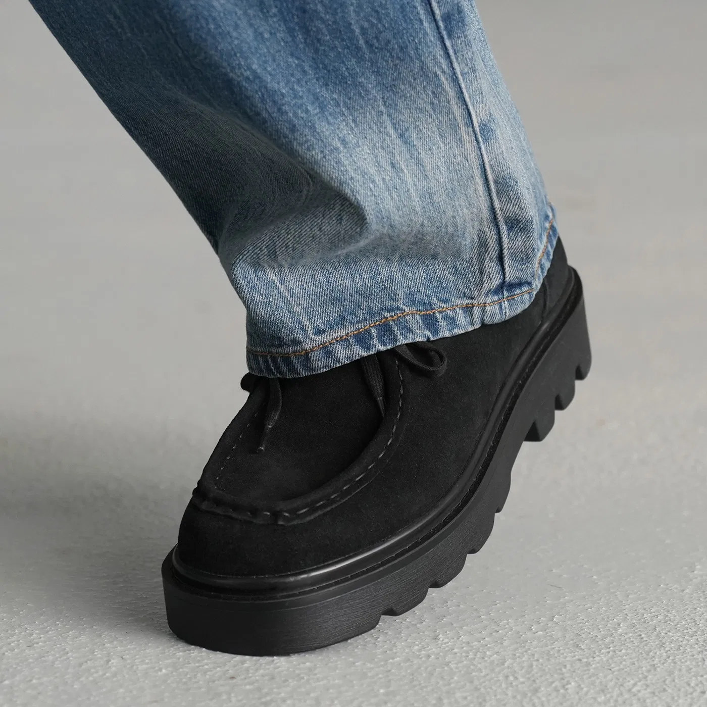 Мужские мокасины Bold Chunky Wallabee чёрные от Sixft