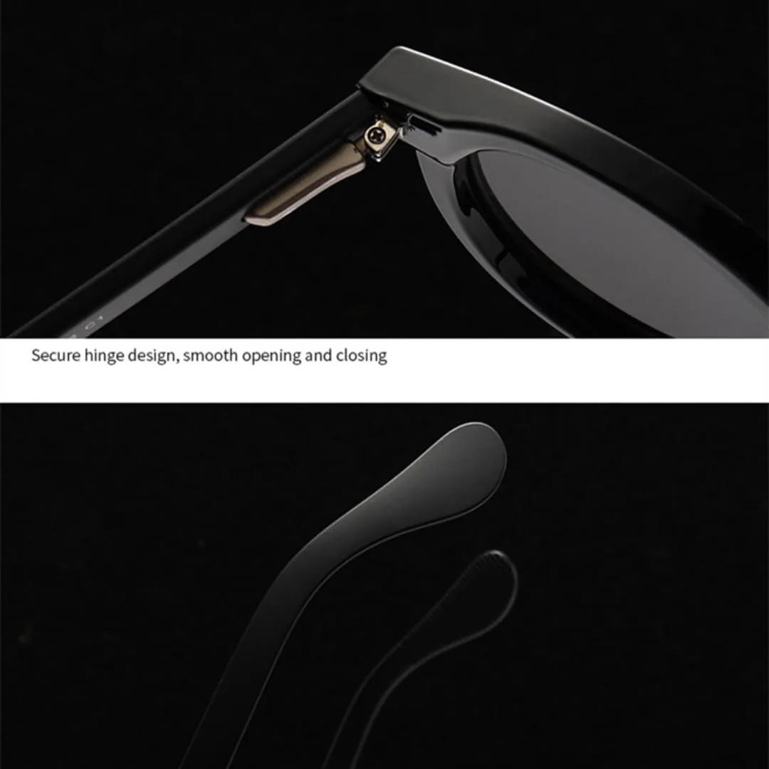 

Винтажные круглые солнцезащитные очки для женщин, модные заклепки, панк, мужские солнцезащитные очки с защитой от УФ-излучения UV400 TVTBBVV, Matte Black Gray