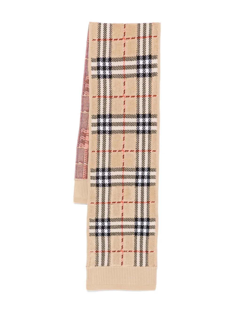 

Шерстяной шарф в клетку BURBERRY KIDS, нейтральный