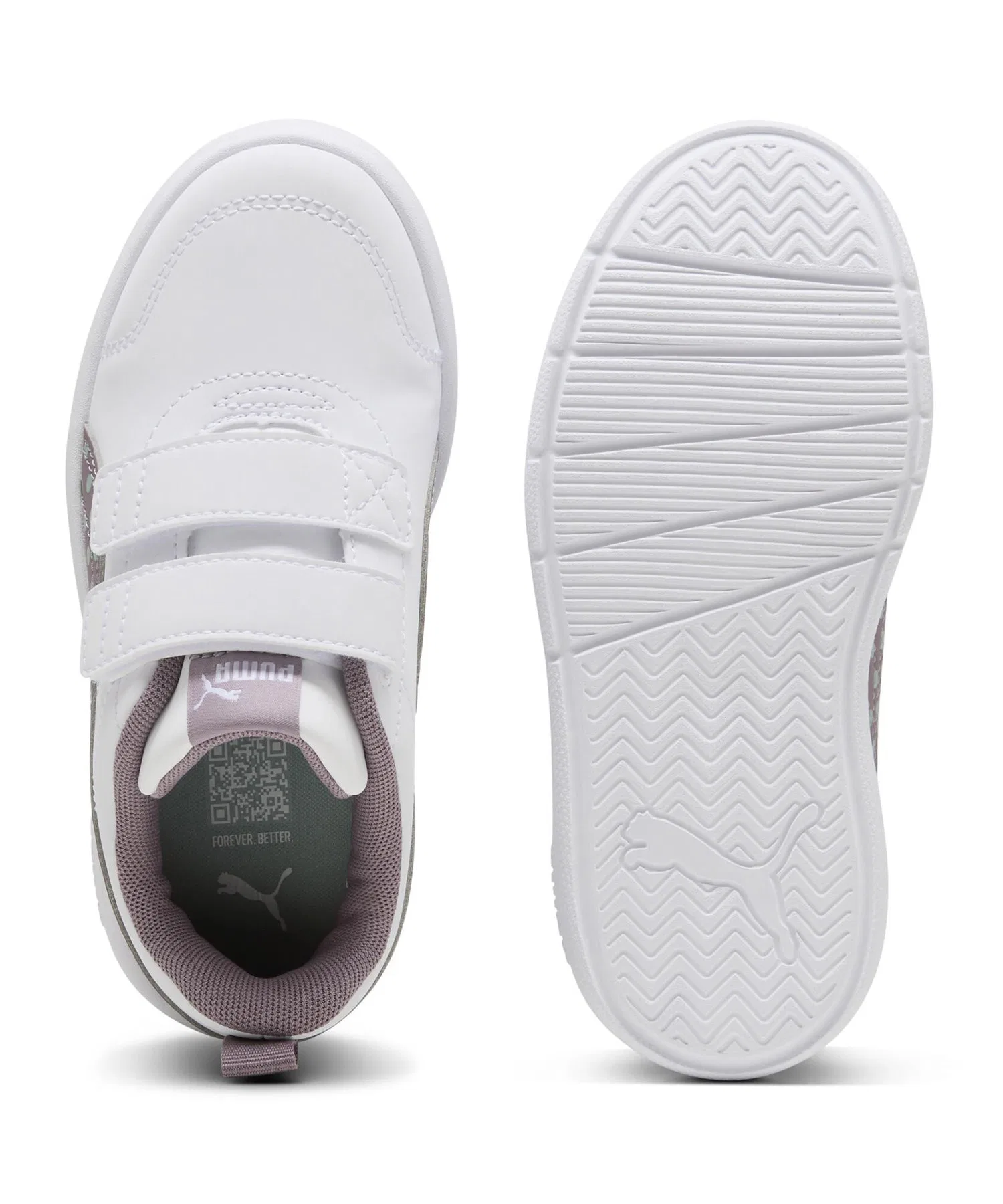 Детские кроссовки PUMA Courtflex V3 Dotty V PS синие — фото 4
