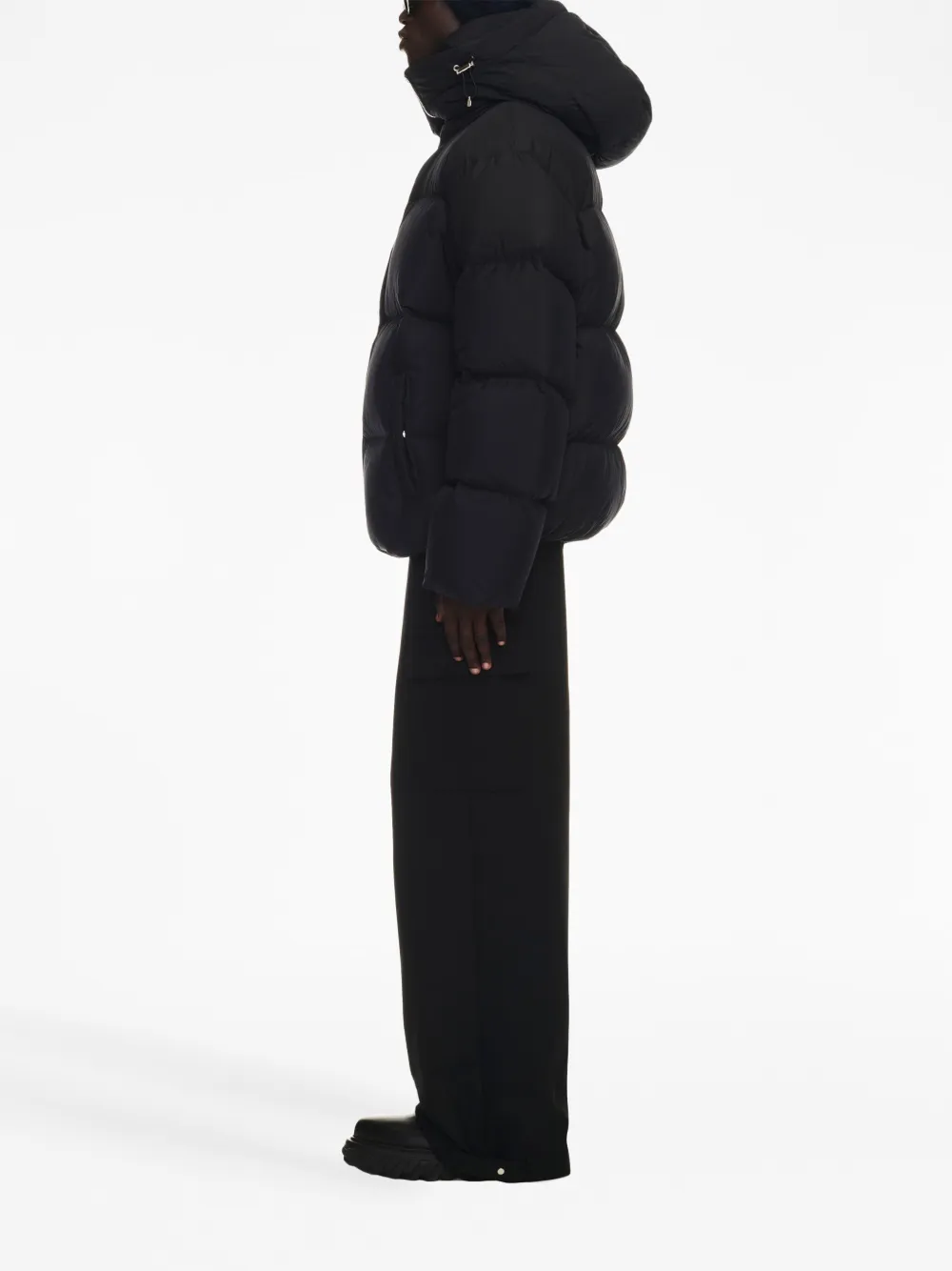 Пуховик на молнии OFF-WHITE, черный — фото 3