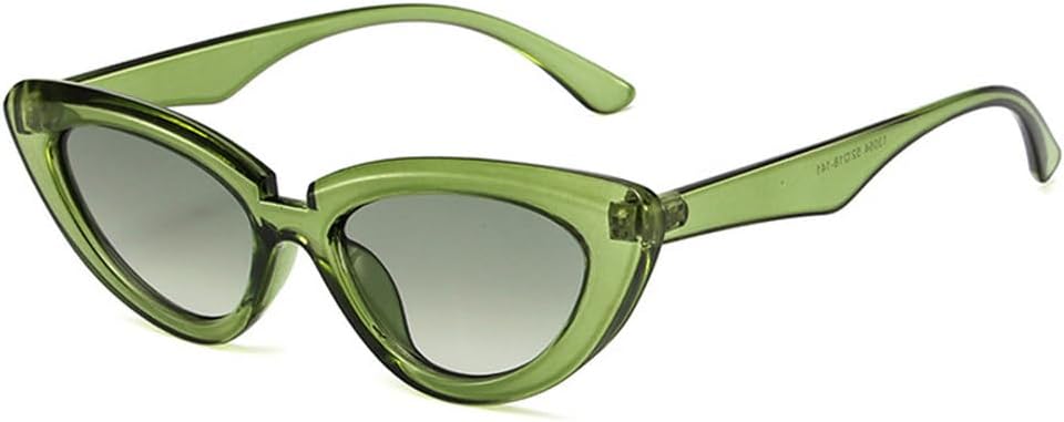 

Винтажные солнцезащитные очки «кошачий глаз» для женщин, модные очки оливково-зеленого цвета для мужчин, трендовые солнцезащитные очки с градиентным переходом цвета TKKTLLT, Olive Green